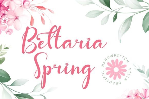 Bettaria Spring Typeface: A Sweet Script for Handmade Brands