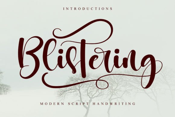 Blistering: The Handwritten Typeface for Creative Product Makers