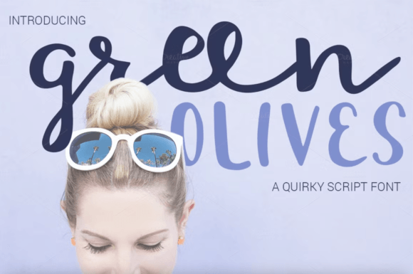 Green Olives: A Handwritten Font with Spunk for Small Business Branding