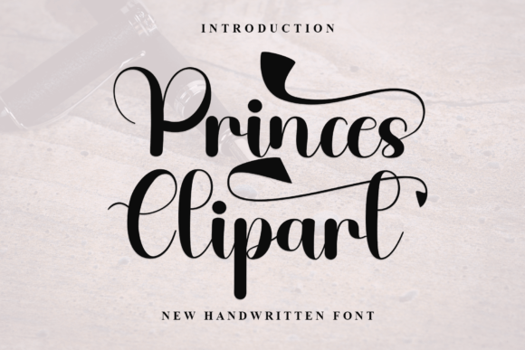 Princes Clipart: A Handwritten Typeface for Whimsical Web Design