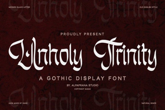 Unholy Trinity: The Gothic Handwritten Font for Bold Campaigns